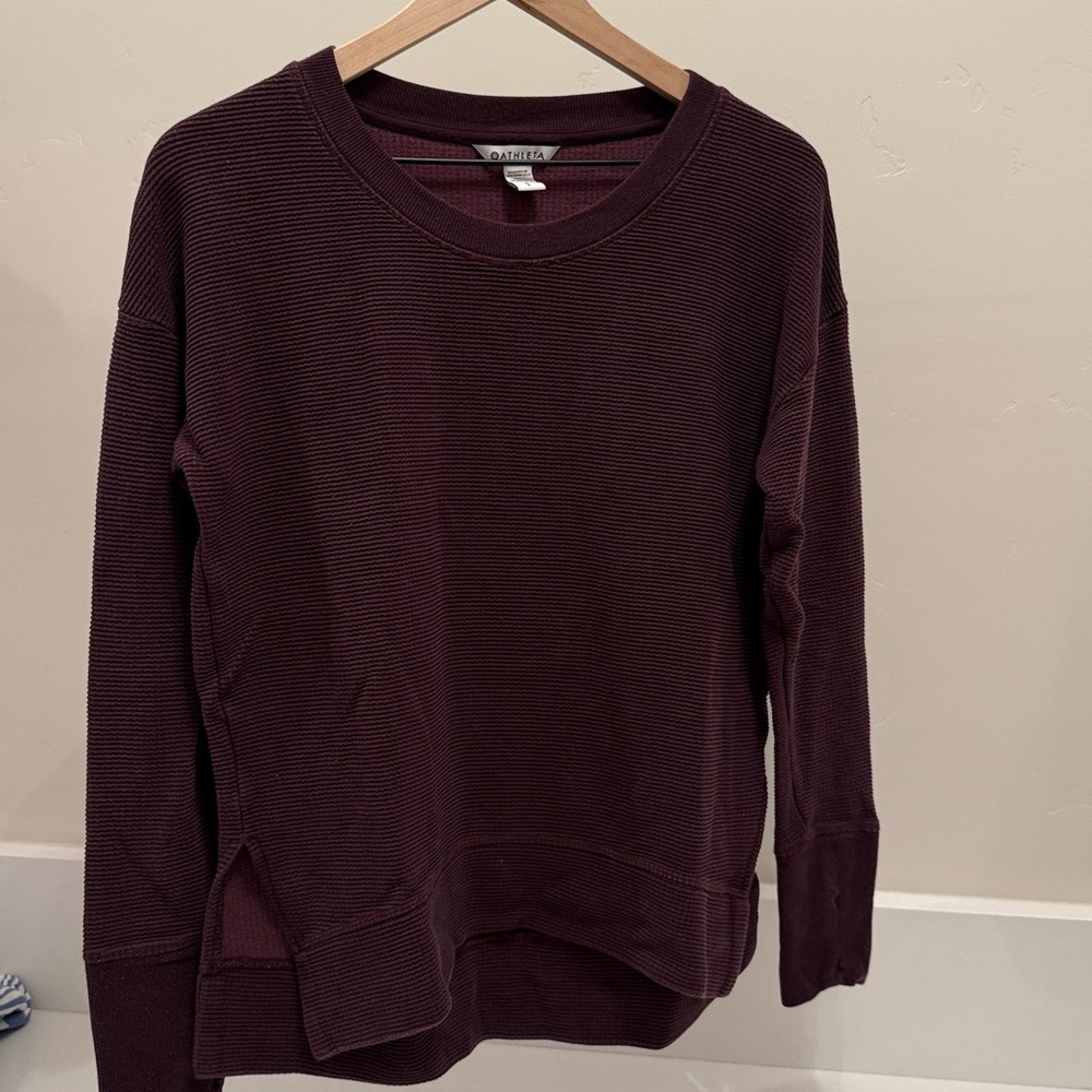 Athleta Coaster Luxe waffle sweatshirt